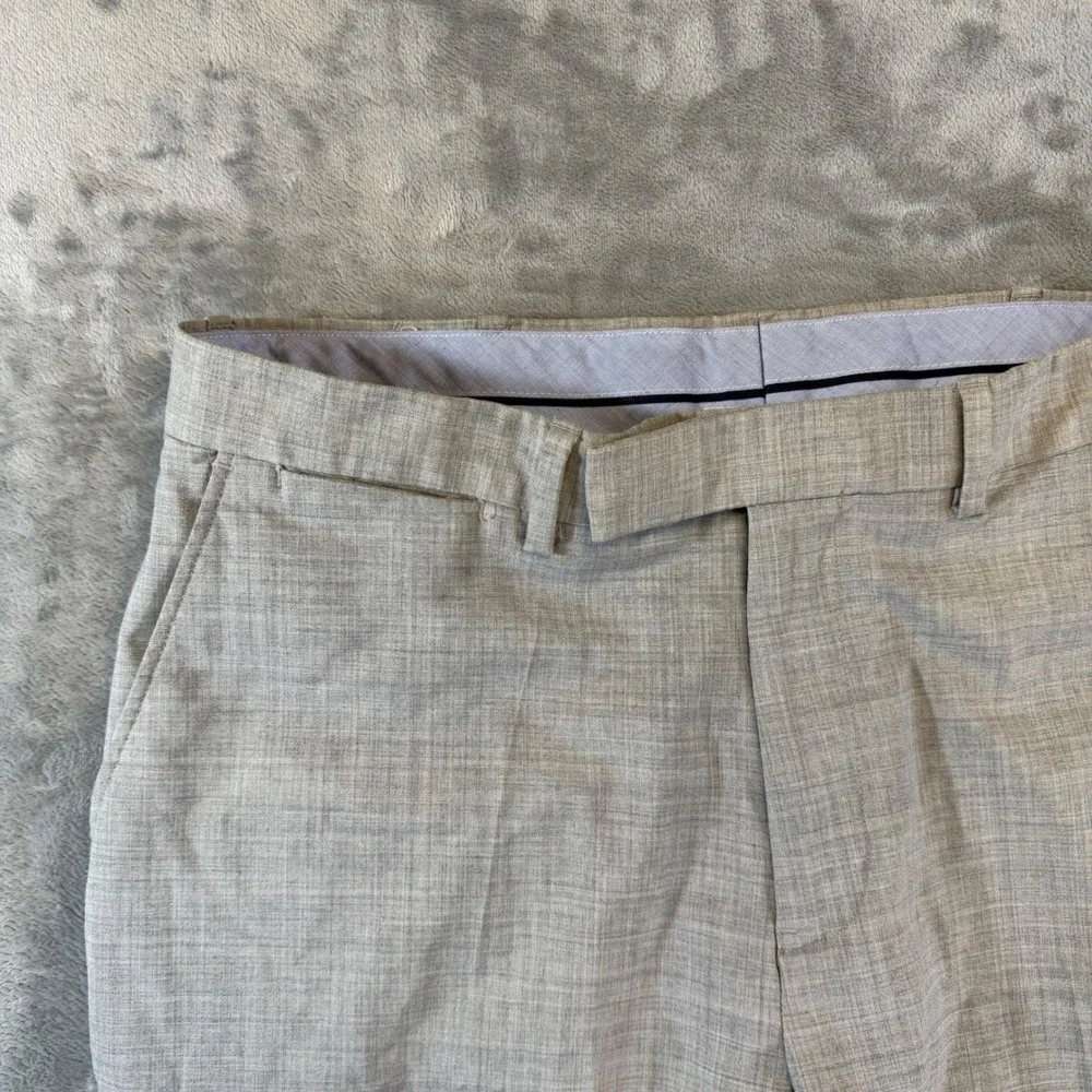 Polo Golf Ralph Lauren Men's Pleated Dress Pants Size 34x27 Gray Wool Formal